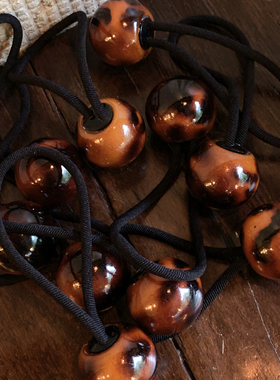 精致大颗豹纹球发绳 通勤复古高级感扎头皮筋马尾头绳发饰