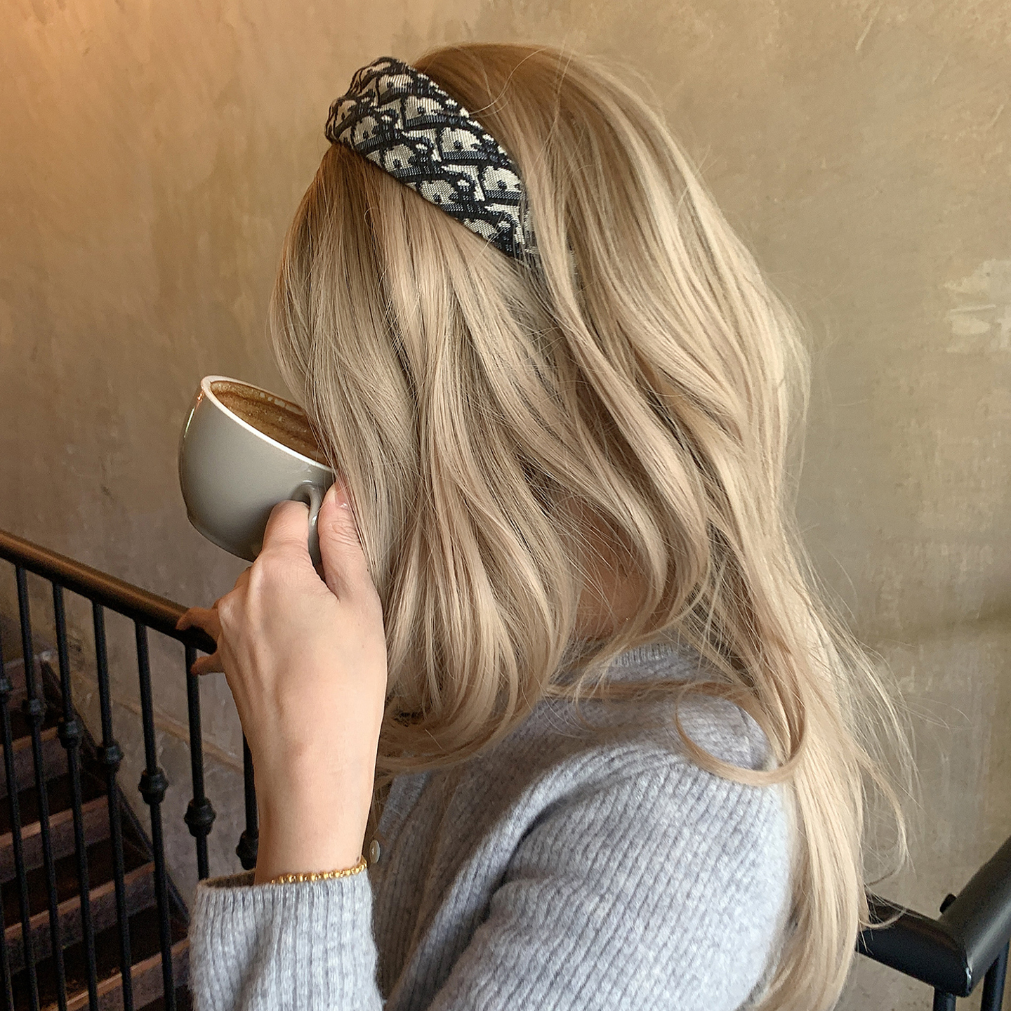 jing典双G老花字母发箍