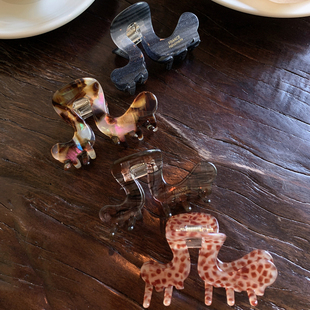 独特漂亮抓夹女发量少高品质加厚醋酸鲨鱼夹发饰 慵懒风几字型