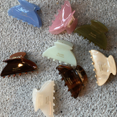 温柔果冻感发抓 france奶油半抓发夹鲨鱼夹多色 ins醋酸中号抓夹