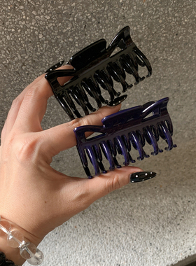 气质宝蓝系 好高级镂空蝴蝶结女士高级感抓夹简约发抓发饰鲨鱼夹