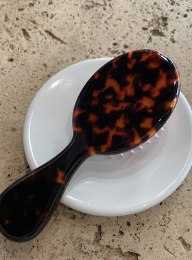 便携迷你按摩小梳子 高品质醋酸气囊梳头皮经络养生发梳法式复古