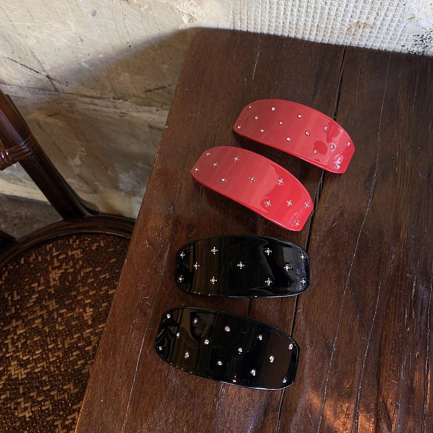 满天星水钻弹簧夹 设计感红色发夹女后脑勺高级感轻奢风夹子头饰,饰品/流行首饰/时尚饰品新,发饰,淘宝优惠券,粉丝福利购,淘宝优惠卷