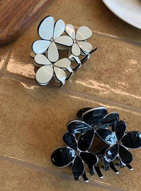 设计感小香风中号抓夹女发量少高级感洋气时尚 法式鲨鱼夹鲨鱼夹