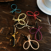 线条蝴蝶结鸭嘴夹 ins新款 高质量醋酸发夹一字夹前额刘海夹发饰