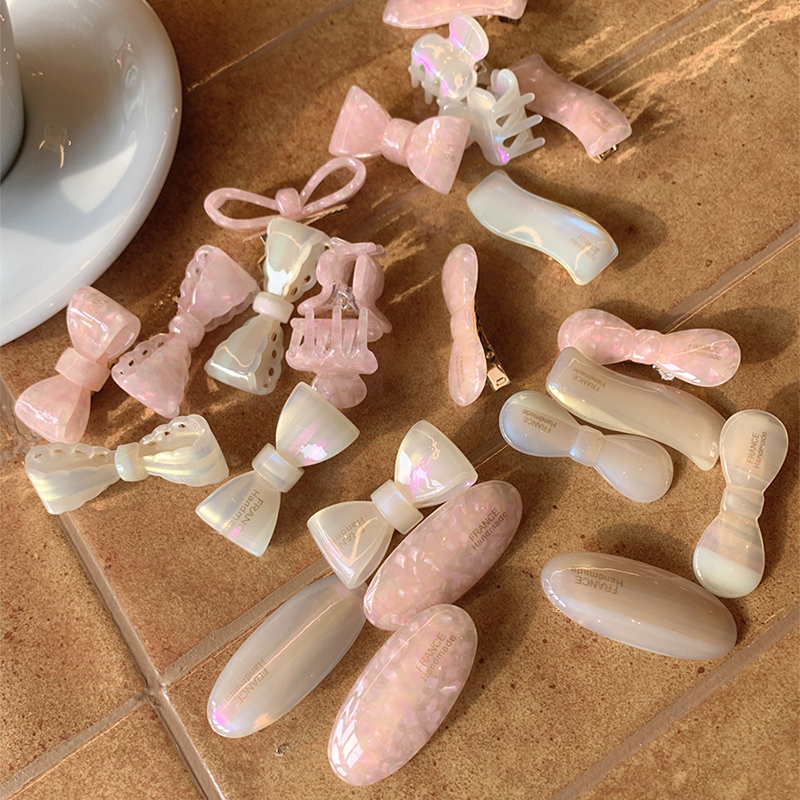 chicaddblack粉色系鸭嘴夹
