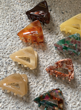 三角夹迷你 ins随机复古花纹发夹八字抓夹小号 france可爱刘海夹