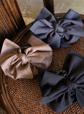 超质感面料 慵懒风大蝴蝶结抓夹大号发量大鲨鱼夹饱满后脑勺发饰