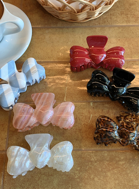 饱满的蝴蝶结 女士高级感抓夹女高级感2026新款超质感发饰鲨鱼夹