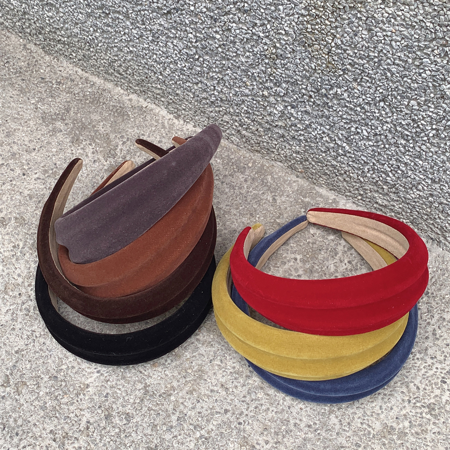 彩色丝绒宽边发箍洋气