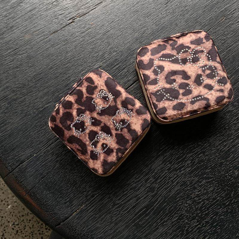 新款复古丝绒豹纹首饰盒小型便携 旅行随身烫钻kt猫迷你收纳包,饰品/流行首饰/时尚饰品新,发饰,淘宝优惠券,粉丝福利购,淘宝优惠卷