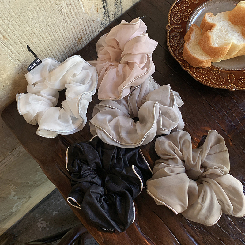 慵懒风欧根纱多层大肠发圈