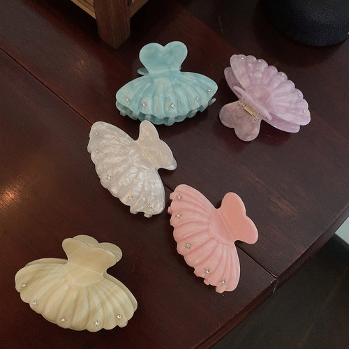 美好贝壳设计感小众半扎发抓夹