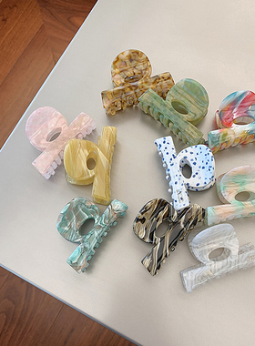 france幻彩一字发抓 新款多色适合发量少的抓夹小号 半扎发发饰