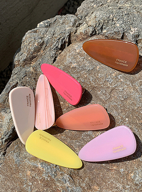 奶油色系鸭嘴夹 纯色醋酸发夹八字刘海夹 侧边边夹碎发夹子头饰