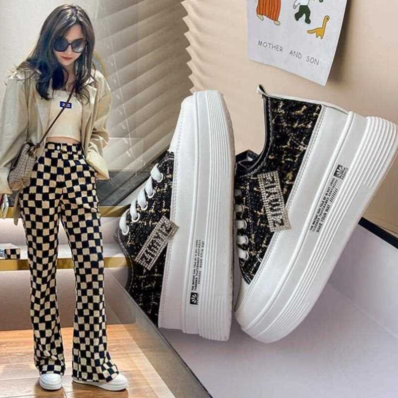 网红矮个子韩版显脚小ins潮超火显瘦厚底松糕鞋女夏款英伦风