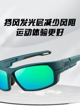 欧美潮流徒步眼镜户外运动骑行偏光太阳镜防风马拉松超轻护目墨镜