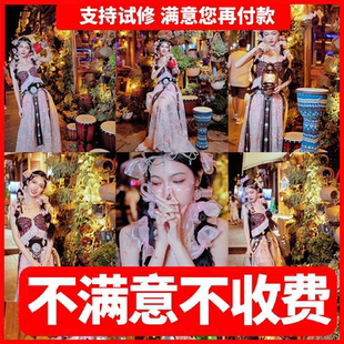 旅拍照精修ps修图汉服古装写真专业p图中式艺术照调色后期工笔画