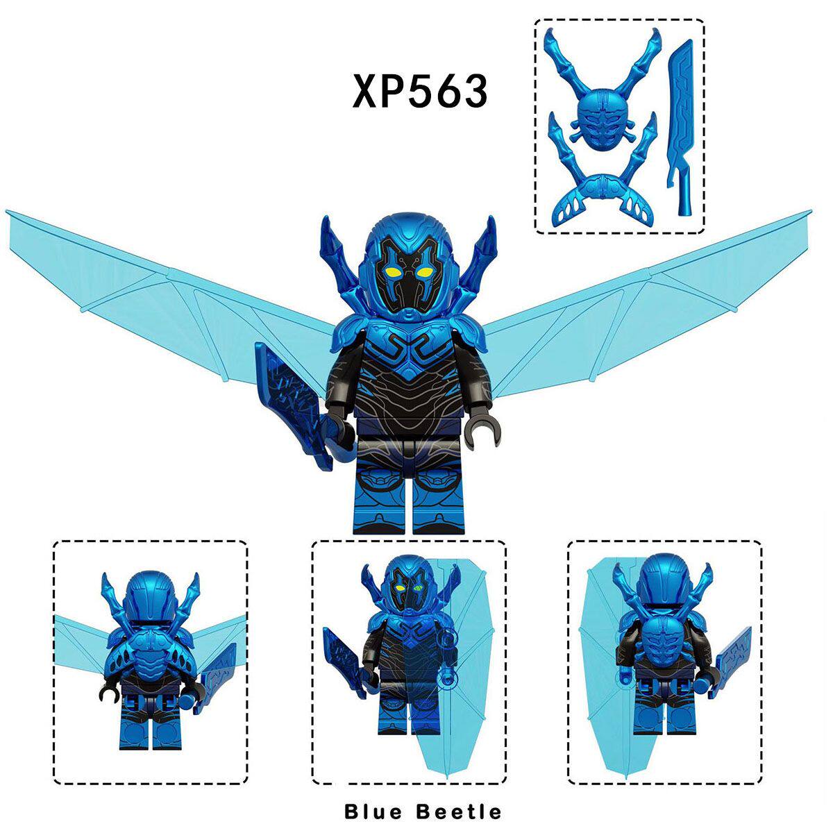 DC 슈퍼 히어로 BLUE BEETLE 타사 조립 빌딩 블록 미니피겨 장난감 XP563과 호환 가능