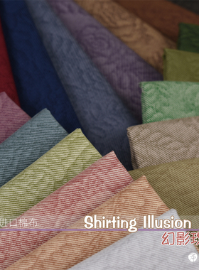 日本进口棉布 YUWA Shirting illusion暗影玫瑰 手工拼布 F