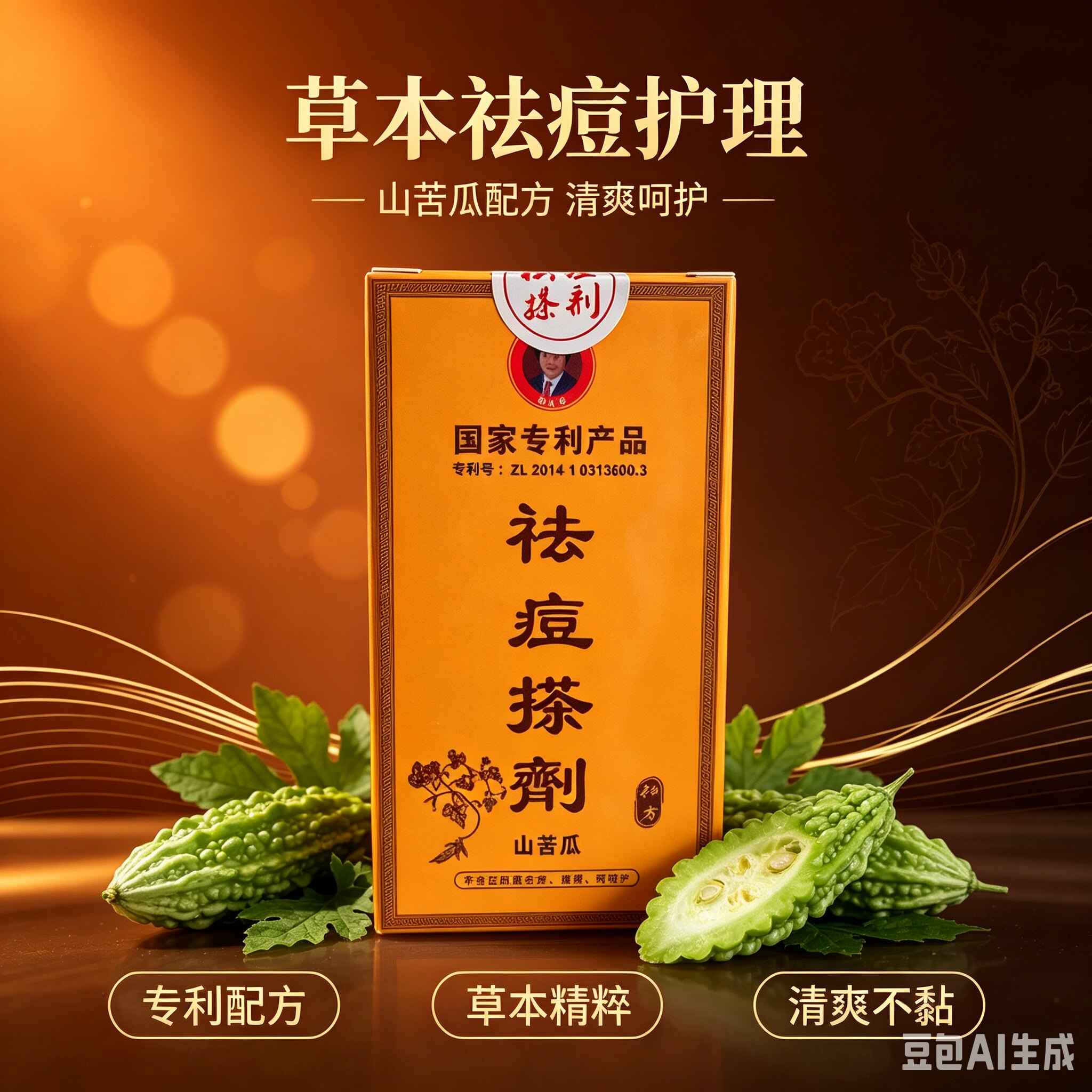 山苦瓜祛痘青春痘印粉刺淡化痘印