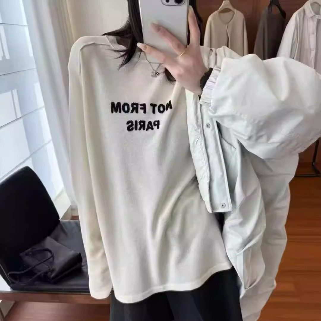 欧货慵懒风字母刺绣超细羊毛针织衫女25秋冬新款宽松百搭打底上衣,女装/女士精品,毛针织衫,淘宝优惠券,粉丝福利购,淘宝优惠卷