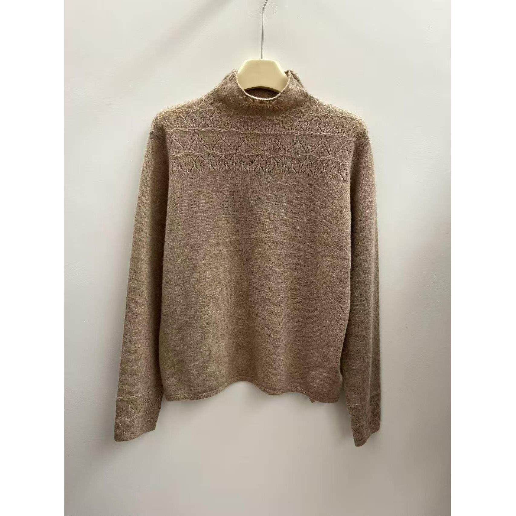 100%山羊绒2025秋冬新款纯色高领提花长袖镂空软糯羊绒衫针织衫女,女装/女士精品,羊绒衫,淘宝优惠券,粉丝福利购,淘宝优惠卷