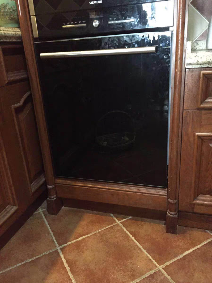 适用于老板洗碗机门板面板wqp12 w710 w712 黑色玻璃白色拉手把手