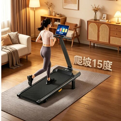 踱步熊跑步机家用款爬坡运动室内走步机折叠静音减肥健身器材