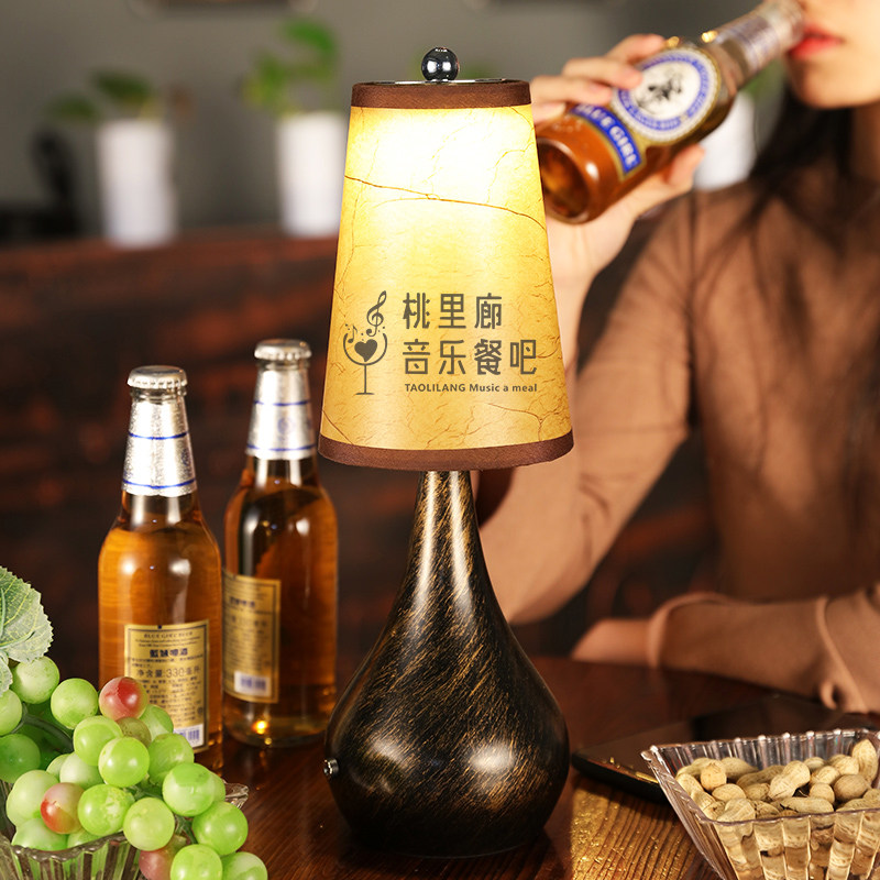 led定制餐厅桌清吧小酒馆台灯图片