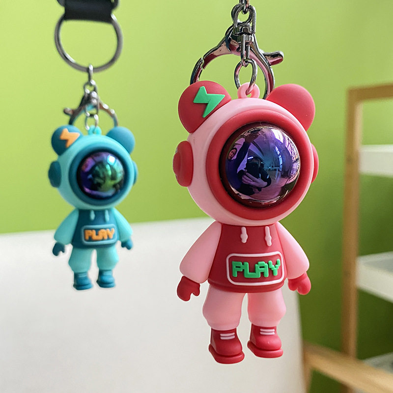 新款网红软胶闪电熊钥匙扣创意汽车包包情侣钥匙链小挂件礼品,节庆用品/礼品,钥匙链,淘宝优惠券,粉丝福利购,淘宝优惠卷