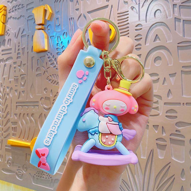 新款三俪鸥木马卡通钥匙扣库洛米帕恰狗情侣包包汽车钥匙链小礼品