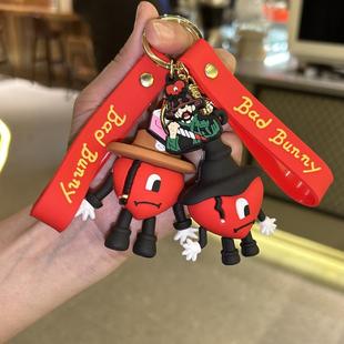 Bunny软胶挂件可爱精致个性 Bad 小挂饰 坏兔子钥匙扣 跨境爆款
