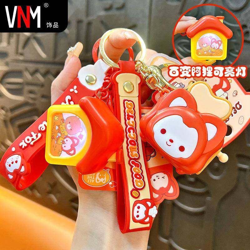 正版阿狸迷你掌上面包机挂件包包钥匙扣摇杆机拍立得阿狸系列挂饰