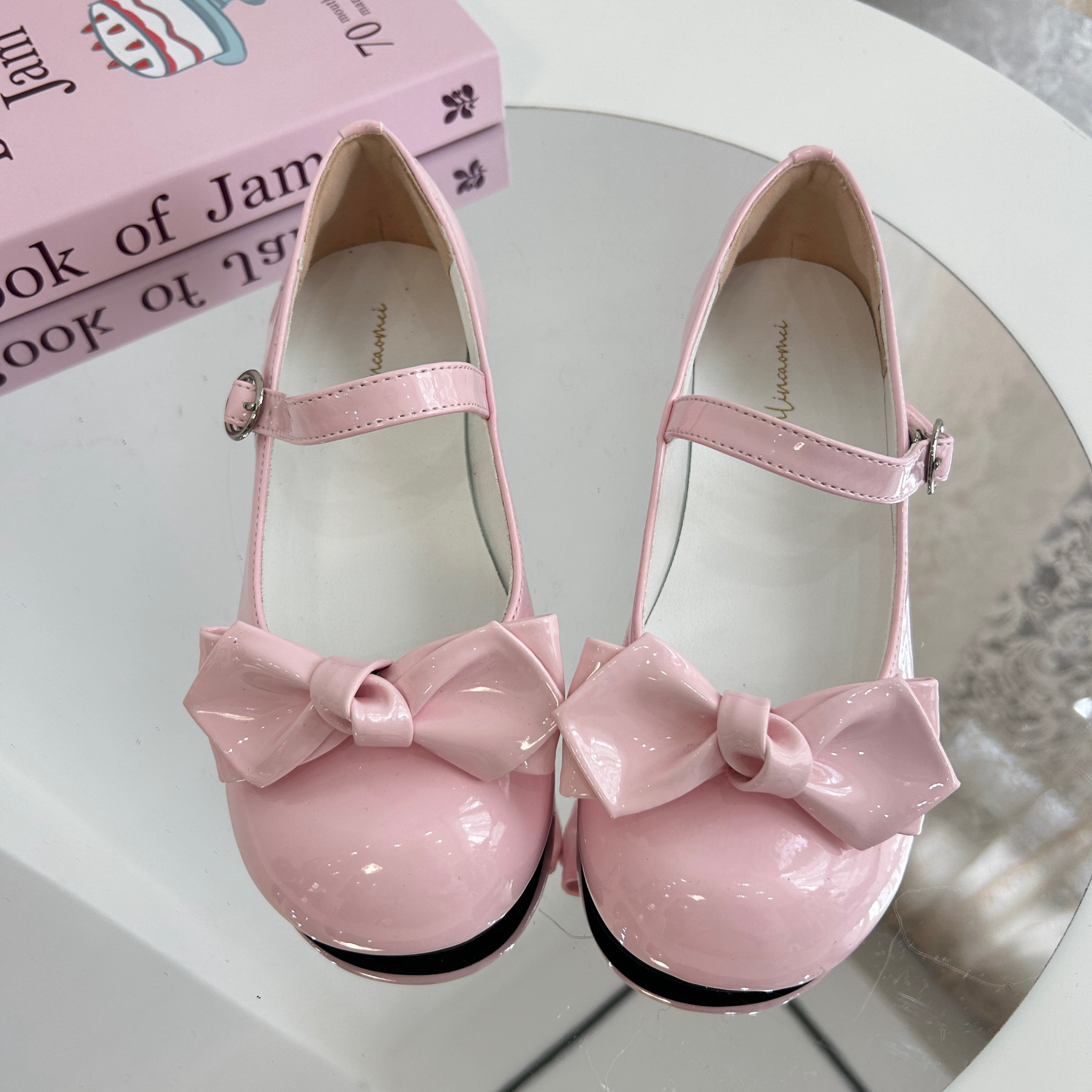 thumbnail for Forest Doll Lolita Sweet Cute Versatile Lolita Round Toe Bow Single Shoes Leather Shoes Mary Jane Lo Shoes