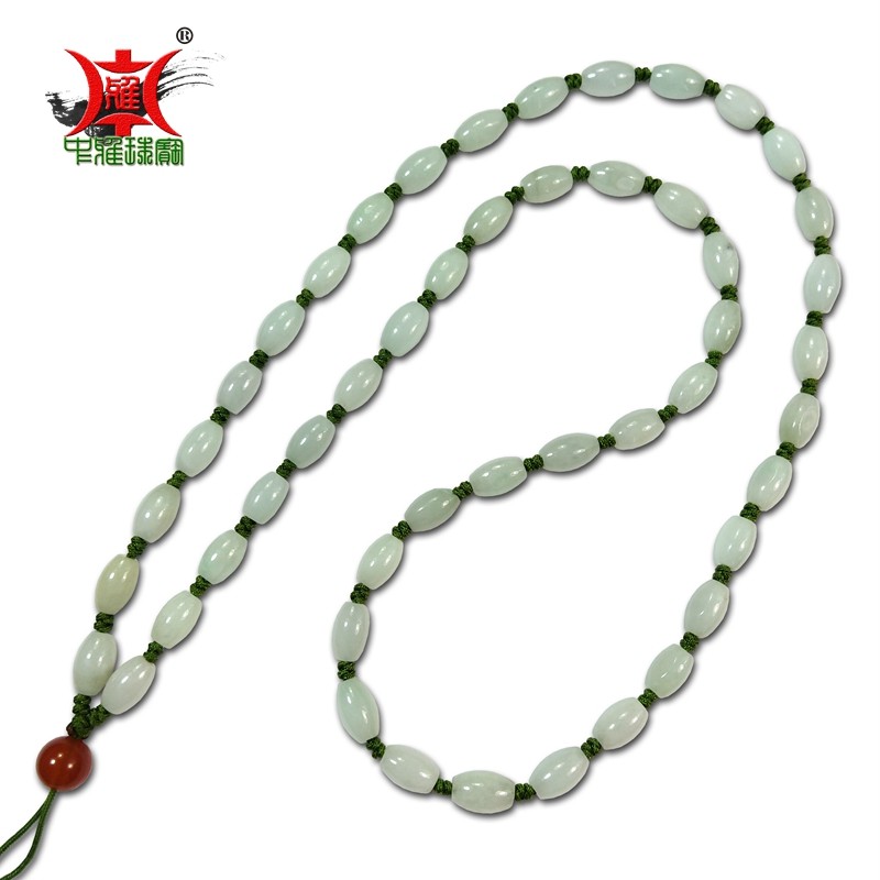 挂绳手工编织路路通男款天然玉石