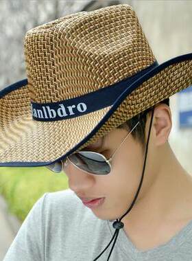 男士防晒夏天牛仔遮阳草帽