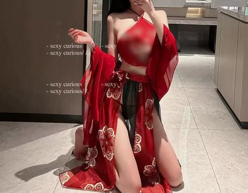 国风新中式复古魏晋隋唐飞天纯欲性感宫廷古典睡裙