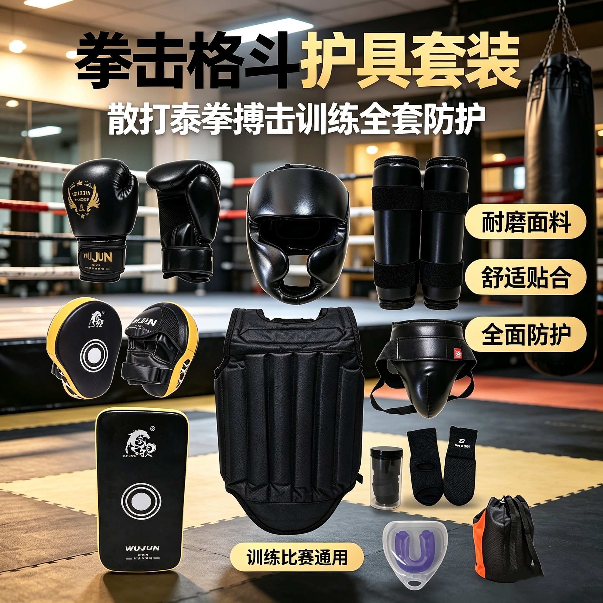 专业散打护具全套拳击护具套装