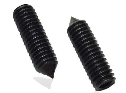 9级铁发黑公制国标m3m4m5m6内六角锥柱端gb78gb79机米紧定螺钉