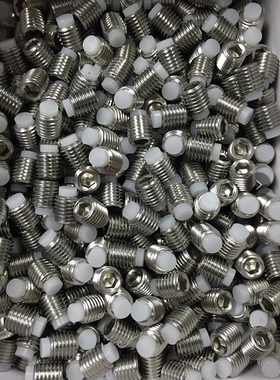 304不锈钢内六角国标M3M4镶嵌POM尼龙胶头机米缓冲垫紧定螺纹螺丝