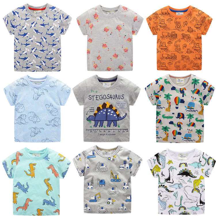 2023新款男童短袖男宝纯棉短袖T恤儿童半袖体恤纯棉卡通欧美夏装,童装/婴儿装/亲子装,T恤,淘宝优惠券,粉丝福利购,淘宝优惠卷