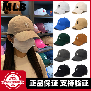 MLB棒球帽女款男LA小标鸭舌帽 2024新款韩国正品的帽子CP77