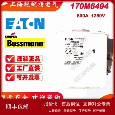 议价170M6494快速熔断器 1250V 630A 巴斯曼BUSSMANN快速熔断器