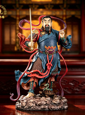 玄天上帝真武大帝铜彩供奉神像