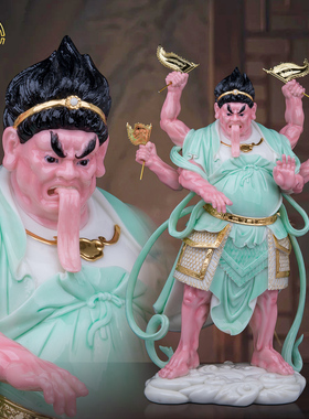 汉白玉秽迹金刚神像摆件