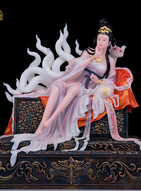 九姑娘神像汉白玉彩绘