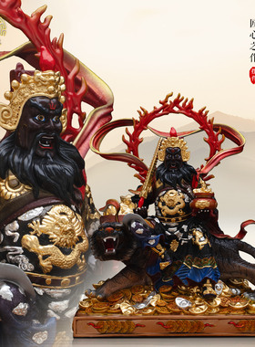 骑虎赵公明武财神招财摆件
