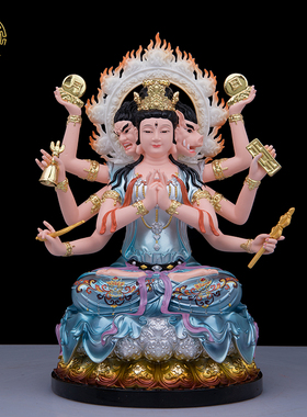 新款斗姆道家神祇摆件树脂