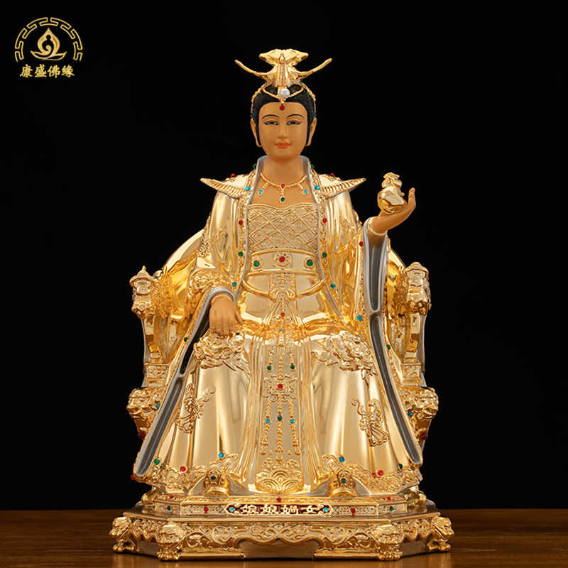 女娲娘娘神像全铜神像摆件